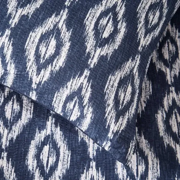 Seersucker Duvet Cover Set - Blue, Microfibre