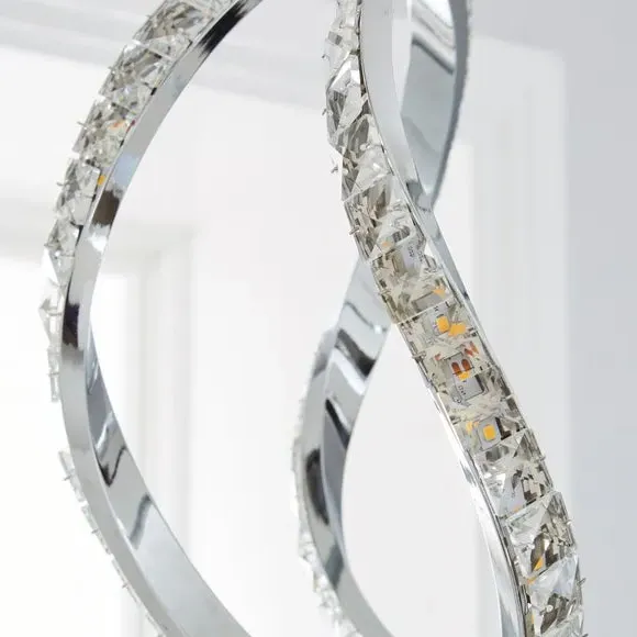 Semi Flush Ceiling Light with LED - Silver, Chrome