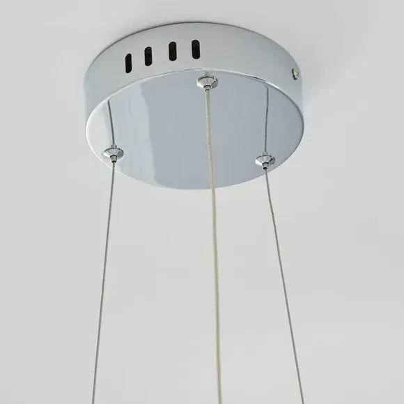 Semi Flush Ceiling Light with LED - Silver, Chrome