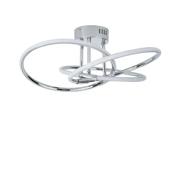 Semi Flush Ceiling Light with LED - Silver, Chrome