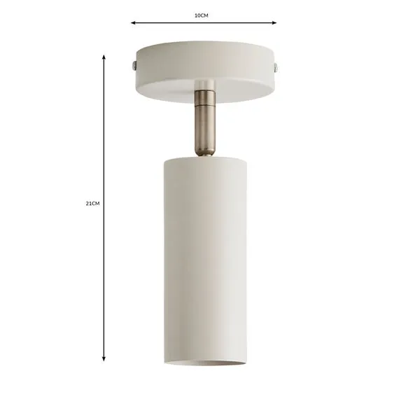 Semi Flush Ceiling Wall Spotlight - Beige
