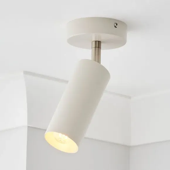 Semi Flush Ceiling Wall Spotlight - Beige image