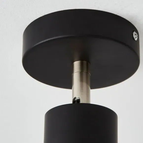 Semi Flush Ceiling Wall Spotlight - Black