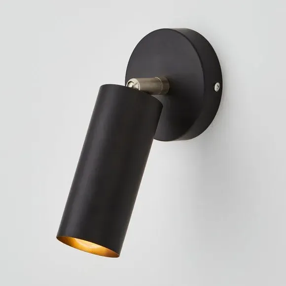 Semi Flush Ceiling Wall Spotlight - Black