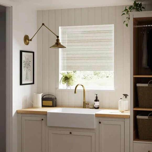 Semi Sheer Roller Blind - Natural image