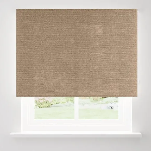 Semi Sheer Roller Blind with Boucle - Bronze