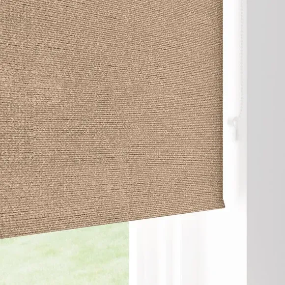 Semi Sheer Roller Blind with Boucle - Bronze