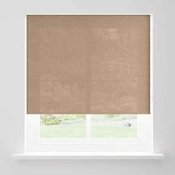 Semi Sheer Roller Blind with Boucle - Bronze