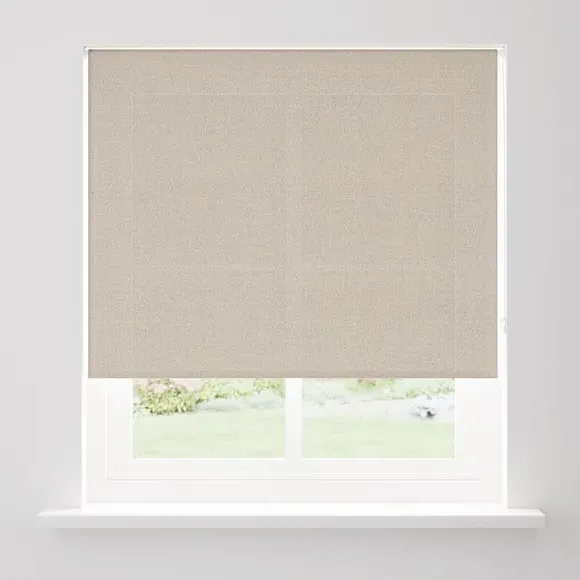 Semi Sheer Roller Blind with Boucle - Pebble