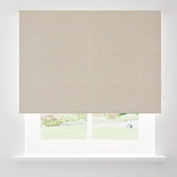 Semi Sheer Roller Blind with Boucle - Pebble
