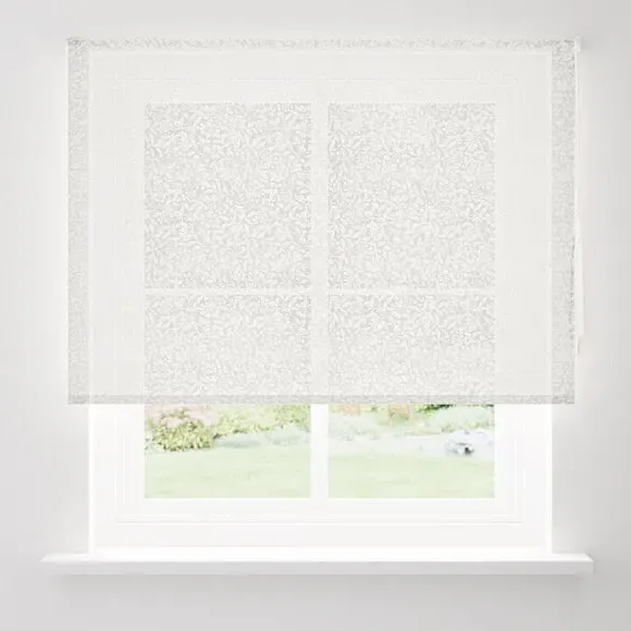 Semi Sheer Roller Blind with Pattern - Natural