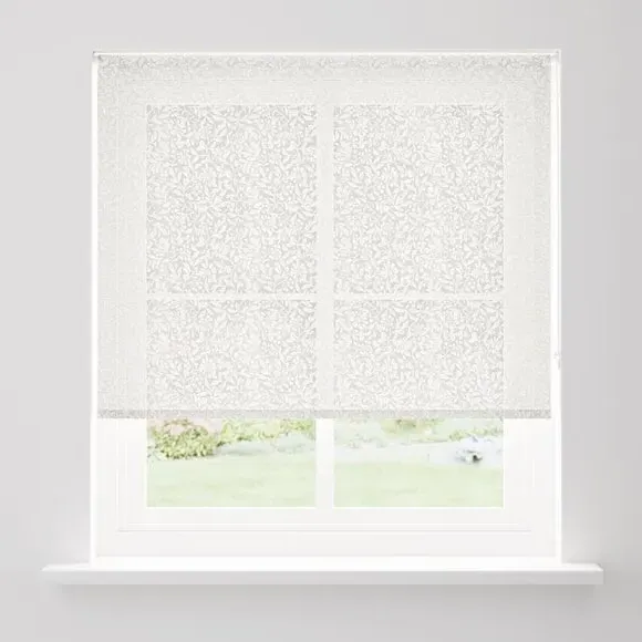 Semi Sheer Roller Blind with Pattern - Natural