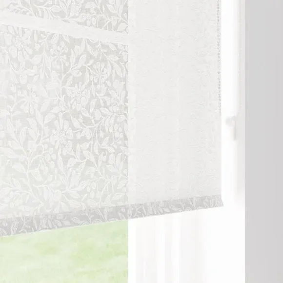 Semi Sheer Roller Blind with Pattern - Natural