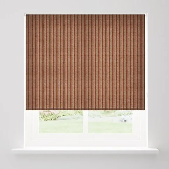 Semi Sheer Stripe Roller Blind - Brown, Polyester