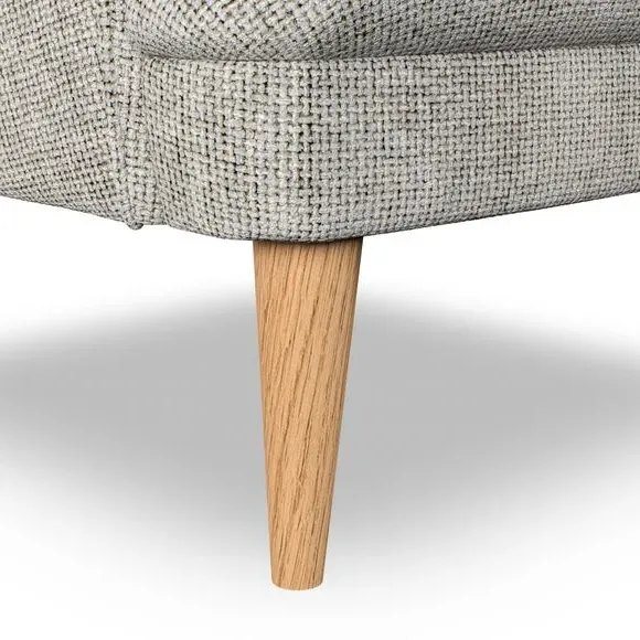Semi-Wingback Armchair with Pleated Arms - Silver