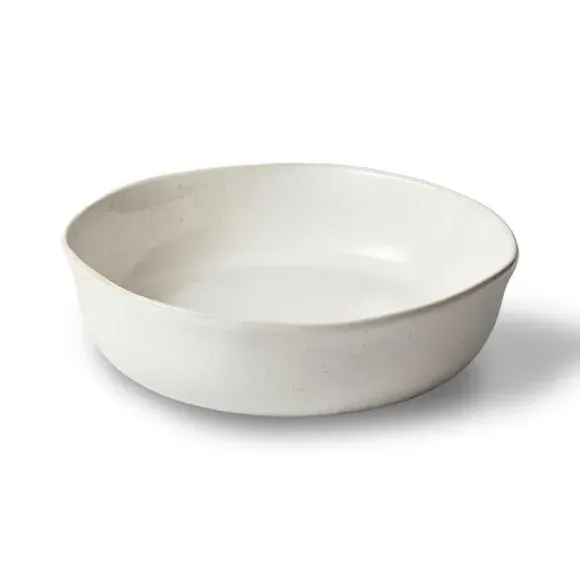 Serve Bowl with Reactive Glaze - White, Stoneware
