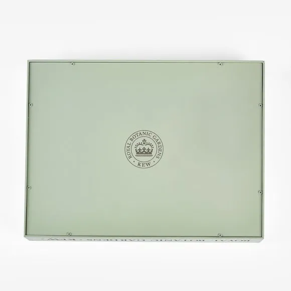 Serving Tray with Floral Design - Green, Wood
