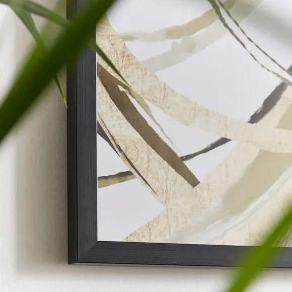 Set of 2 Abstract Framed Prints - Multicolor