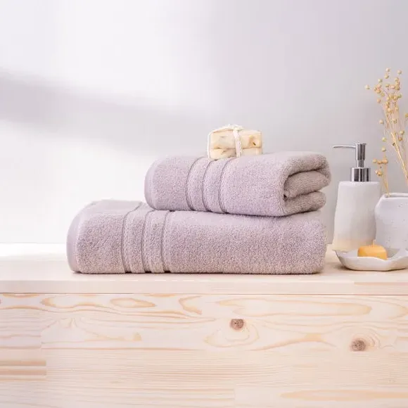 Set of 2 Bath Towels - Dark Mocha, Cotton