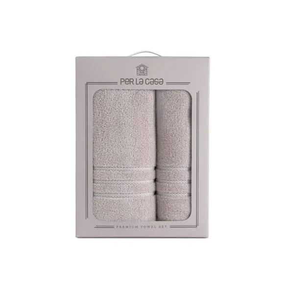 Set of 2 Bath Towels - Dark Mocha, Cotton