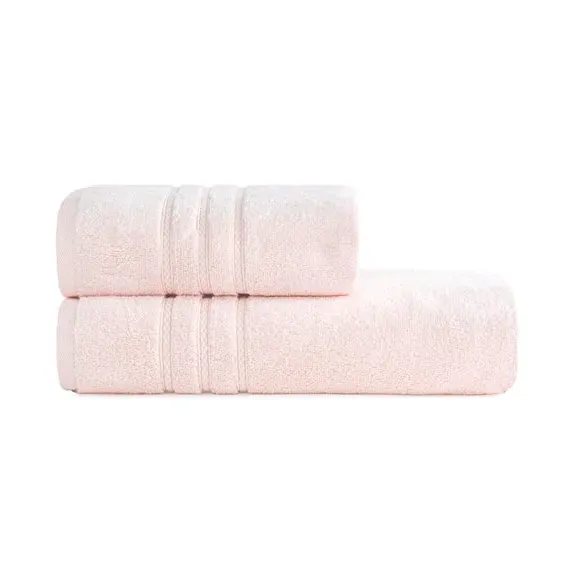 Set of 2 Bath Towels - Pure Powder Pink, Cotton