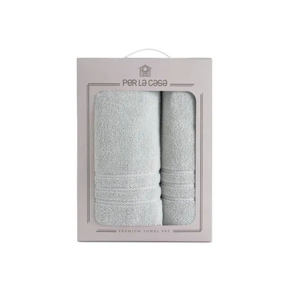 Set of 2 Bath Towels - Sage, Cotton