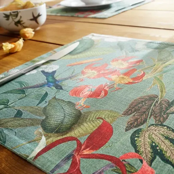 Set of 2 Botanical Placemats - Multicolor, Cotton