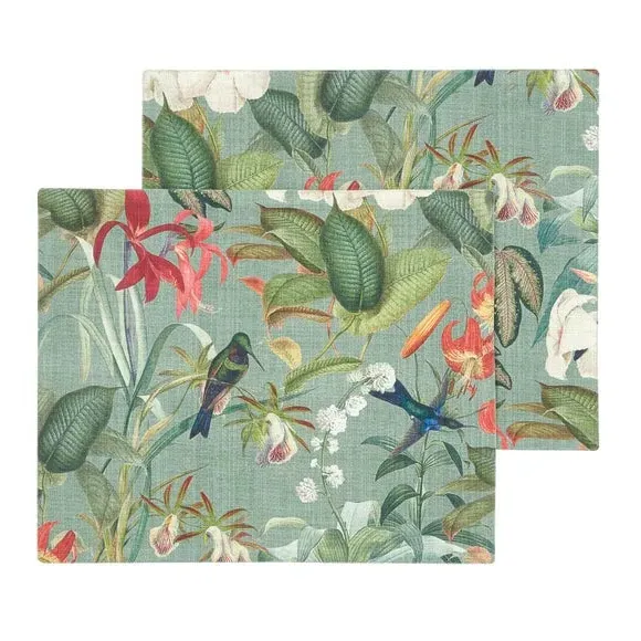 Set of 2 Botanical Placemats - Multicolor, Cotton