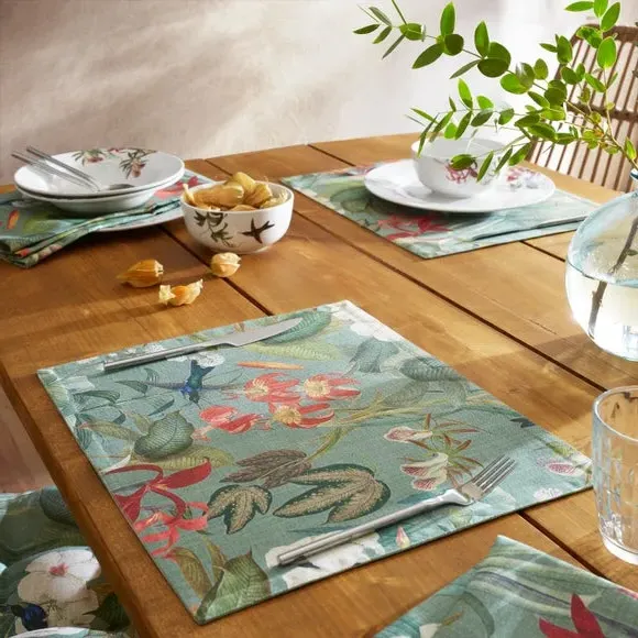 Set of 2 Botanical Placemats - Multicolor, Cotton image