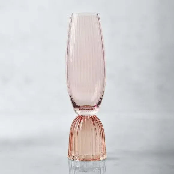Set of 2 Champagne Flute Glasses - Purple, Glass