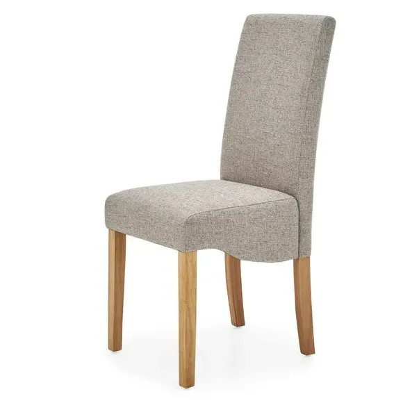 Set of 2 Dining Chairs - Grey, Boucle