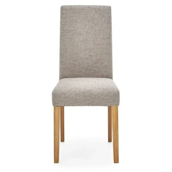 Set of 2 Dining Chairs - Grey, Boucle