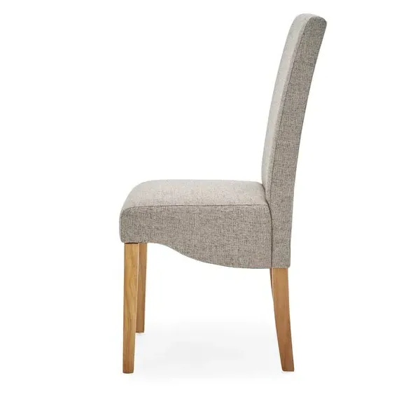 Set of 2 Dining Chairs - Grey, Boucle