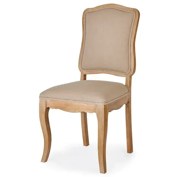 Set of 2 Dining Chairs Hand Carved - Natural, Mango