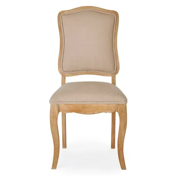 Set of 2 Dining Chairs Hand Carved - Natural, Mango