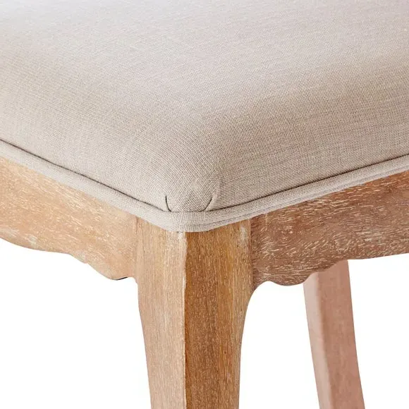 Set of 2 Dining Chairs Hand Carved - Natural, Mango