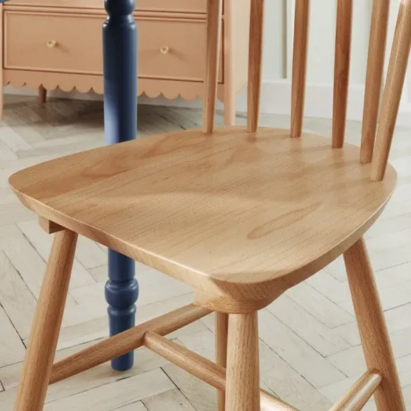 Set of 2 Dining Chairs - Light Wood, Beech
