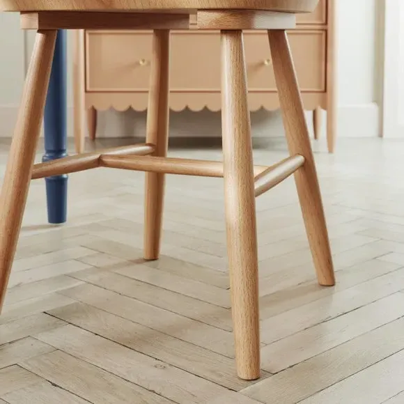 Set of 2 Dining Chairs - Light Wood, Beech