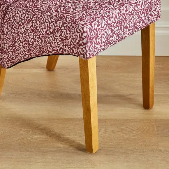 Set of 2 Dining Chairs - Mulberry, Fabric