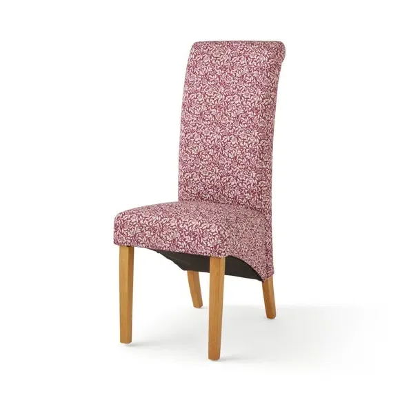 Set of 2 Dining Chairs - Mulberry, Fabric