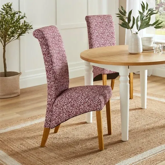 Set of 2 Dining Chairs - Mulberry, Fabric image