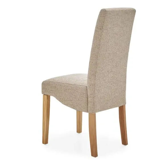 Set of 2 Dining Chairs - Natural, Boucle