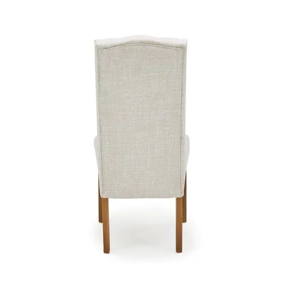 Set of 2 Dining Chairs - Natural, Linen