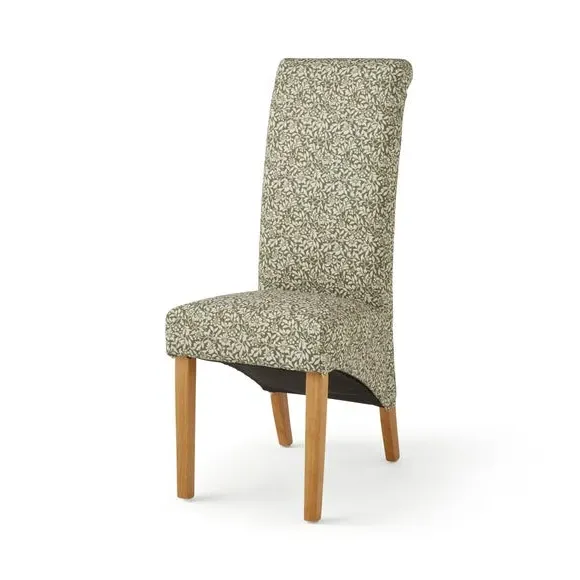 Set of 2 Dining Chairs - Olive, Fabric