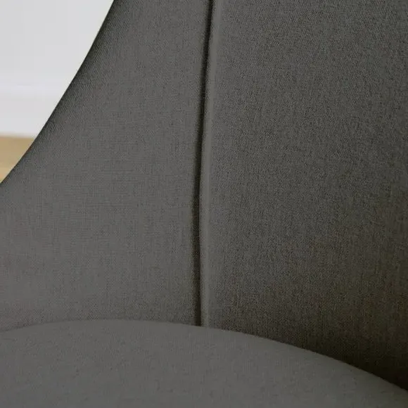 Set of 2 Dining Chairs with Piped Design - Grey