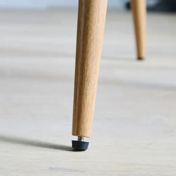 Set of 2 Dining Chairs with Piped Design - Natural