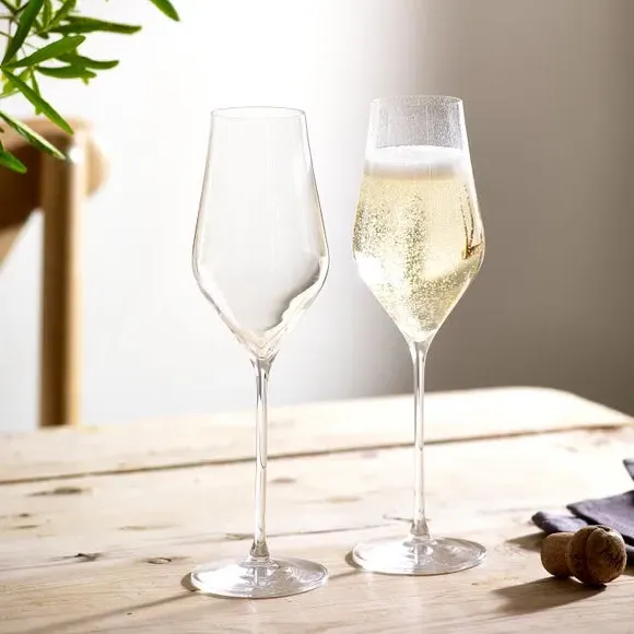 Set of 2 Flute Glasses - Clear, Crystal image