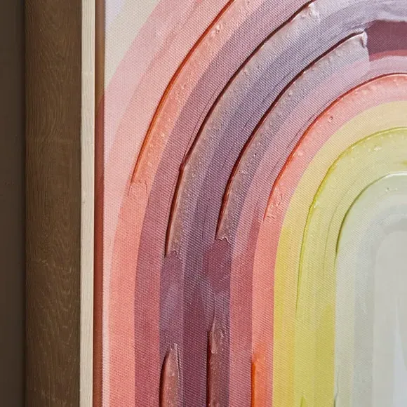 Set of 2 Framed Canvas Art - Multicolor Stripe