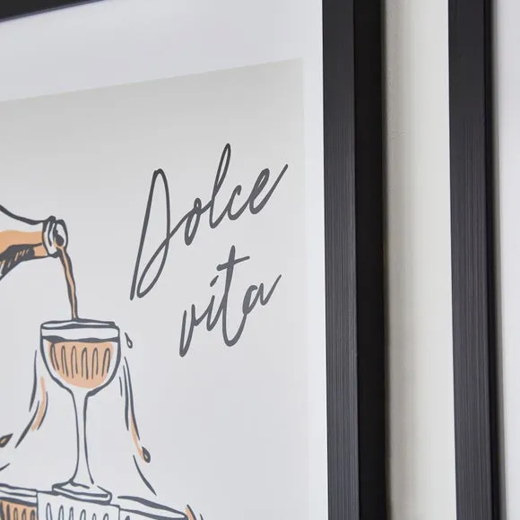 Set of 2 Framed Prints - Black/White