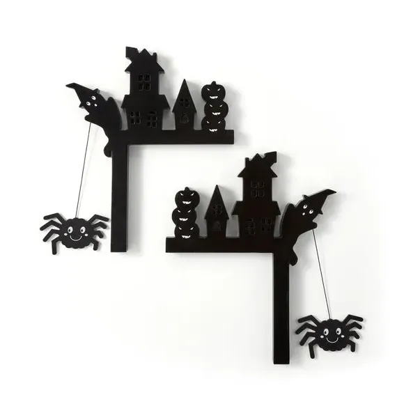 Set of 2 Halloween Mantle Decorations - Multicolor
